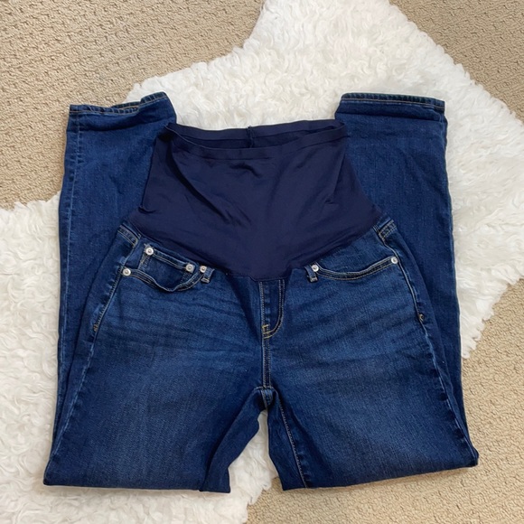 GAP Denim - EUC GAP Maternity Full Panel Best Girlfriend Jeans Dark Wash Denim 26 R